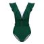Fashion Green Polyester Ruffled One-piece Swimsuit