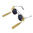 Fashion Gold Metal Monkey Tassel Sunglasses