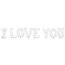 Fashion 16 Inch I Loveyou Suit Silver 16 Inch Letter Balloon Set