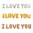 Fashion 16 Inch I Loveyou Suit Rose Gold 16 Inch Letter Balloon Set