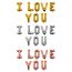 Fashion 16 Inch I Loveyou Suit Gold 16 Inch Letter Balloon Set