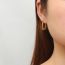 Fashion Gold Stainless Steel Geometric Rectangular Earrings