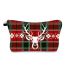 Fashion Color Polyester Christmas Reindeer Print Clutch Storage Bag