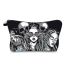 Fashion Color Polyester Skull Print Hand Toiletry Storage Bag