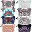 Fashion Color 21 Polyester Printed Graphic Clutch Storage Bag