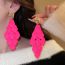 Fashion Silver Needle-red Alloy Geometric Tassel Earrings