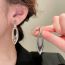Fashion Silver Needle-silver (real Gold Plating) Metal Geometric Earrings
