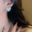 Fashion Silver Needle-silver Alloy Diamond Love Stud Earrings
