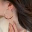 Fashion Silver Needle-gold Alloy Oil Dripping Round Earrings