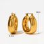 Fashion Silver Stainless Steel U-shaped Glossy Hollow Earrings