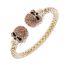Fashion Gold Alloy Diamond-plated Skull Open Bracelet