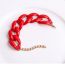 Fashion Bright Red Acrylic Chain Bracelet