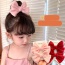 Fashion Red One Fabric Bow Childrens Hair Clip Set