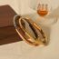 Fashion Rose Gold Stainless Steel Geometric Oval Bracelet