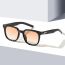 Fashion Transparent Tea Frame Pc Square Large Frame Sunglasses
