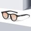 Fashion Black Frame Transparent Film Pc Round Frame Sunglasses