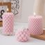 Fashion Short Round Ball Pink (white Peach Oolong) Geometric Spherical Column Scented Candle