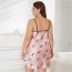 Fashion Love Silk Printed Suspender Nightgown