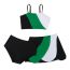 Fashion Black Green White Nylon Contrast Color Childrens Three-piece Swimsuit Set