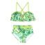 Fashion Emerald Nylon Lace Color Block Childrens One-piece Swimsuit