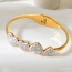 Fashion Gold Titanium Steel Inlaid With Zirconium Love Bracelet