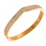 Fashion Gold Titanium Steel And Zirconium Geometric Bracelet