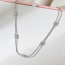Fashion Silver Titanium Steel Bead Necklace