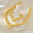 Fashion Golden 2 Copper Beaded Love Pendant Bracelet