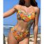 Fashion Color Polyester Floral Hollow One-piece Swimsuit