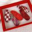 Fashion D Red Pink Blue Green Fabric Knitted Drop-shaped Hair Clip