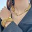 Fashion Gold Necklace Titanium Steel Diamond Mesh Wrap Necklace