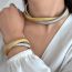 Fashion 12mm Gold Bracelet Stainless Steel Diamond Thread Wrap Bracelet
