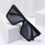 Fashion Black Frame Pink Mercury C3 Large Square Frame One-piece Sunglasses