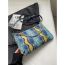Fashion Blue Snake Print Large Capacity Crossbody Bag