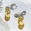 Fashion Silver Glossy Irregular Water Drop Earrings