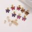 Fashion Butterfly Purple 1 Alloy Oil Dripping Butterfly Hair Ring