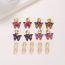 Fashion Butterfly Purple 1 Alloy Oil Dripping Butterfly Hair Ring