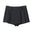 Fashion Black Polyester Wide Pleated Culottes
