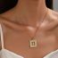 Fashion Square Copper Inlaid Zirconium Shell Virgin Necklace