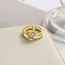 Fashion 3# Copper Inlaid Zirconium Love Open Ring