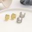 Fashion Silver Gold-plated Copper Ball Beads C-shaped Multi-layer Ear Cuff