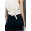 Fashion White Polyester Lapel Double-breasted Vest