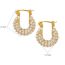 Fashion Large Pearls Gold-plated Titanium Steel Round Earrings With Pearls