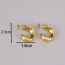 Fashion Silver Gold-plated Titanium Steel C-shaped Earrings