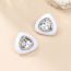 Fashion Black Alloy Diamond-drip Triangular Stud Earrings