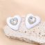 Fashion Black Alloy Diamond-drip Love Stud Earrings