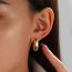 Fashion Silver Gold-plated Copper Geometric Glossy Stud Earrings
