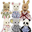 Fashion White Rabbit (random Clothes) Plastic Three-dimensional Doll Toys