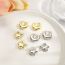 Fashion Star Silver Gold-plated Copper Star Earrings