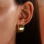 Fashion Silver Copper Glossy C-shaped Earrings